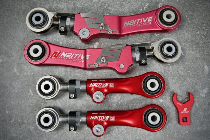 N2itive Alignment kit Rear Adjustable Toe + Camber Arms + Links For Tesla Model S/X, 2012 – 2020