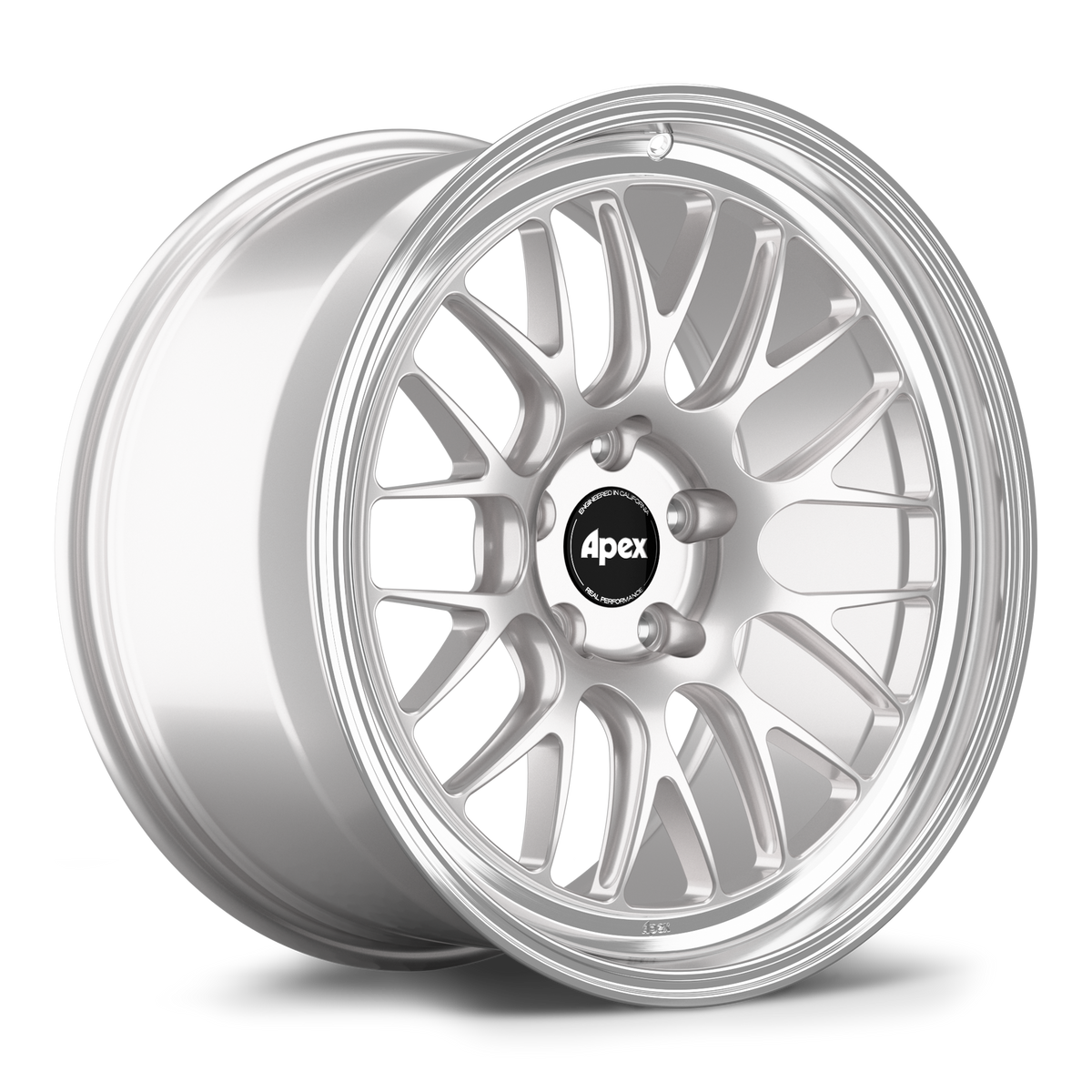 APEX ML-10RT forged wheel in Race Silver - Machined Lip — manufacturer render