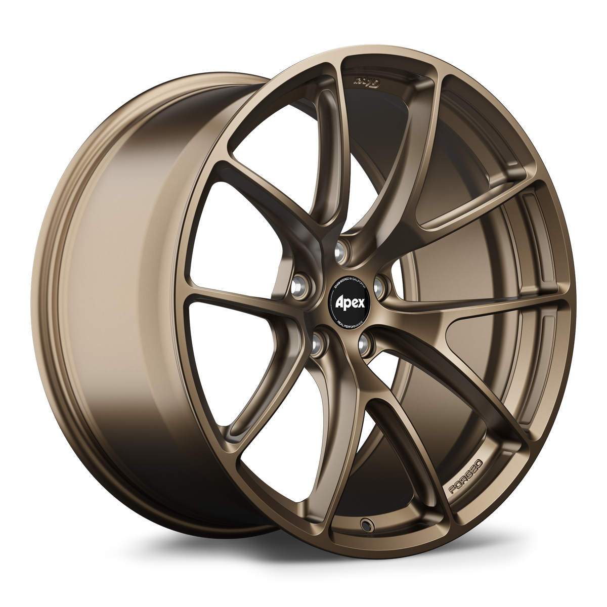 APEX VS-5RX forged wheel in Satin Bronze — manufacturer render
