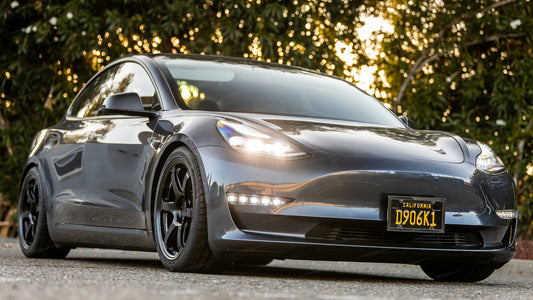 Garret visits from Napa with his bagged Model 3