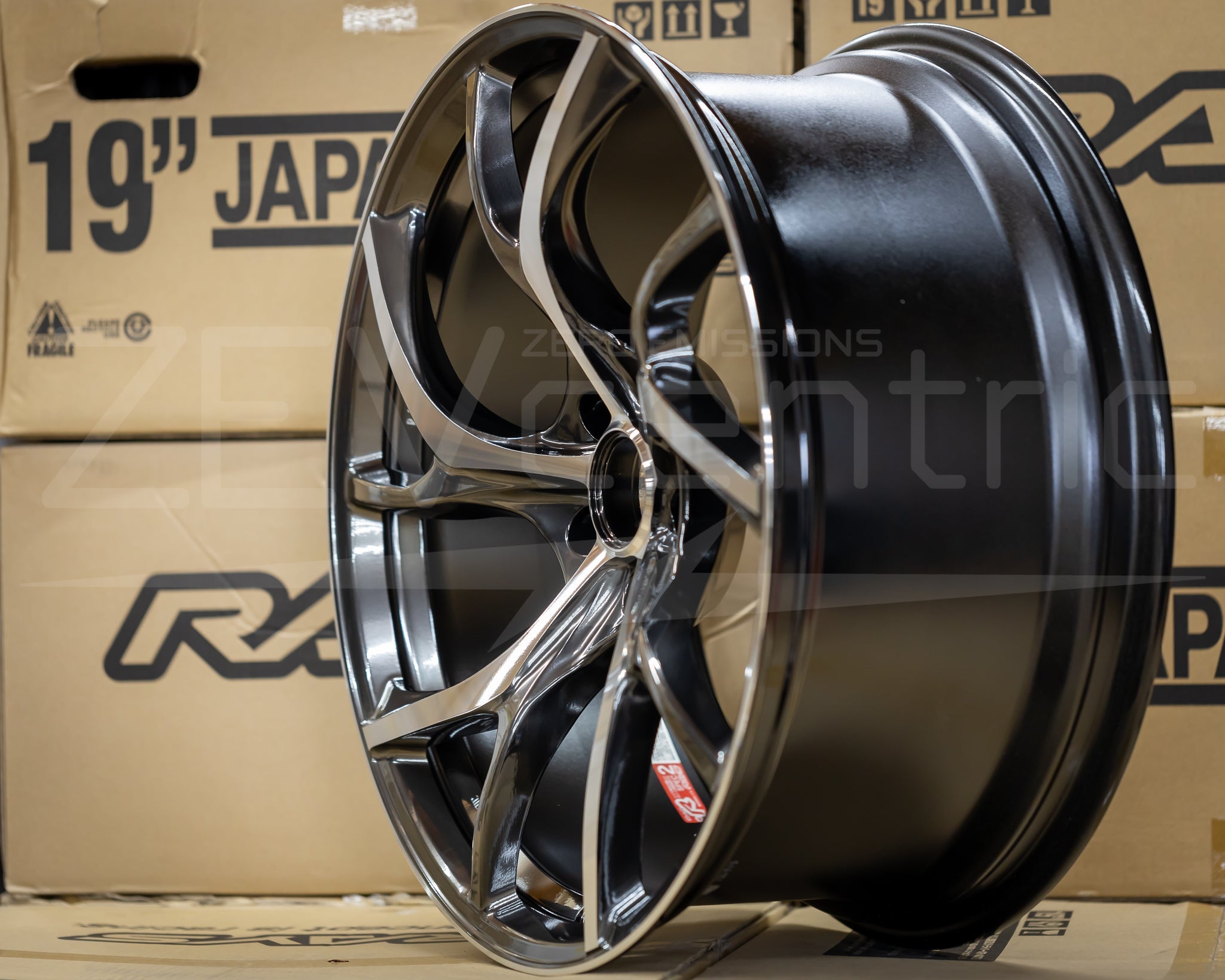 Model Y Rays VMF C-01 20" (Set of four) Shining Black Metal / Diamond Cut Tire Package!!!!