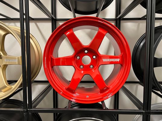 TE37 Ultra M-Spec TM3/Y 19x10 Face 4 (Set of four) Red WITH CAPS