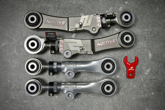 N2itive Alignment kit Rear Adjustable Toe + Camber Arms + Links For Tesla Model S/X, 2012 – 2020