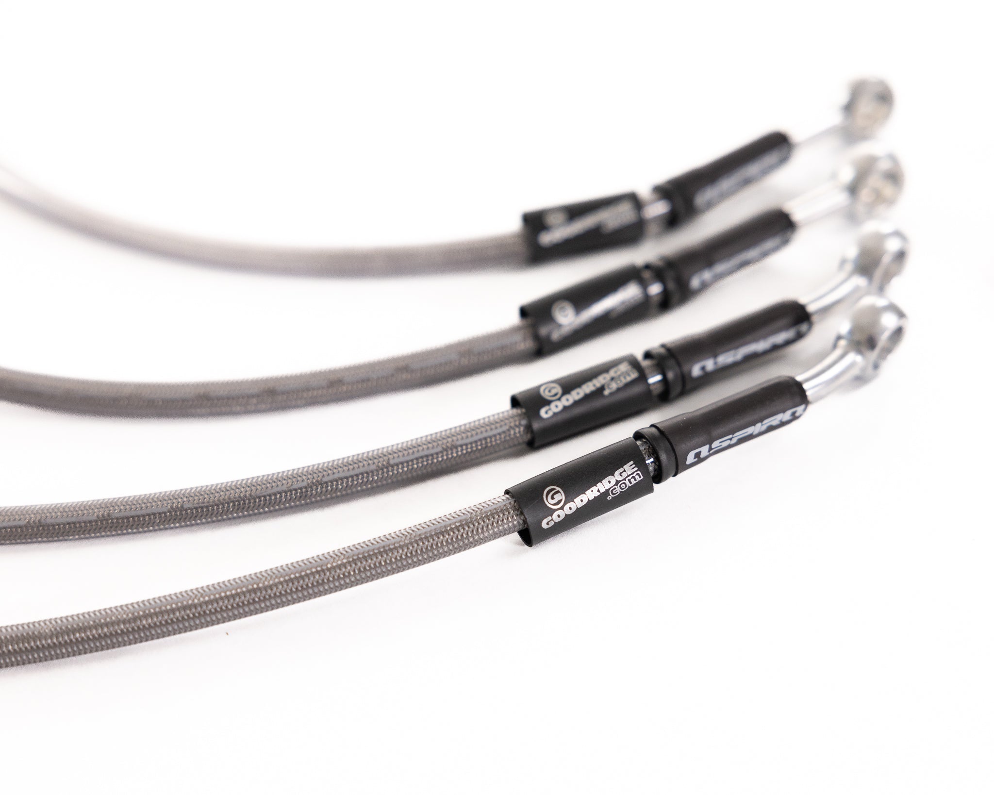 Aspira / Goodridge Stainless Steel Brake Lines (Clear, Carbon Smoke)