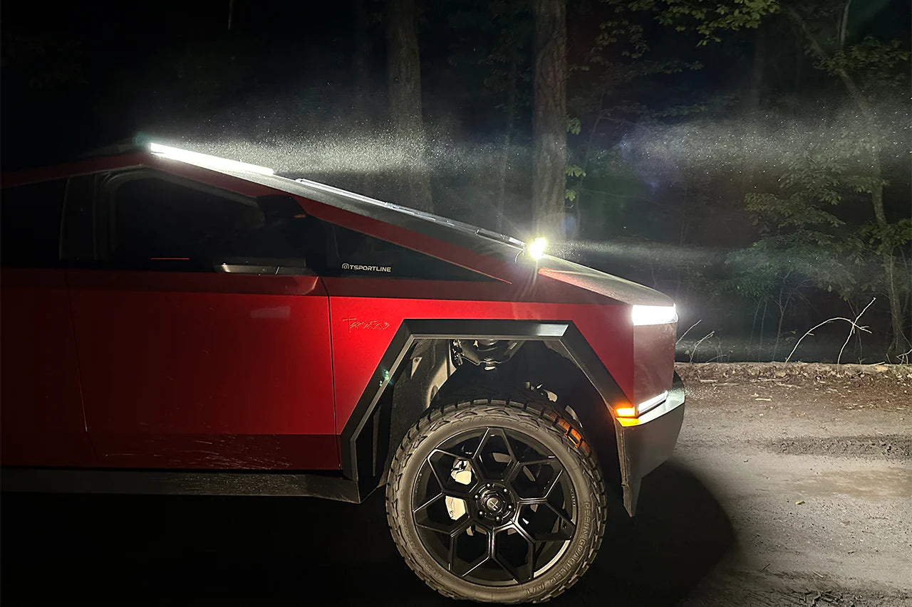 T Sportline - Tesla Cybertruck 50" LED Off Road Light Bar with Roof Top Quick Disconnect Kit