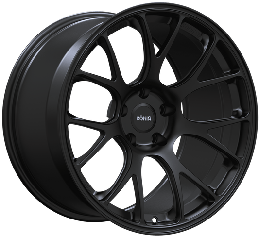 Konig Forged F1M Satin Black 18" (Set of four)