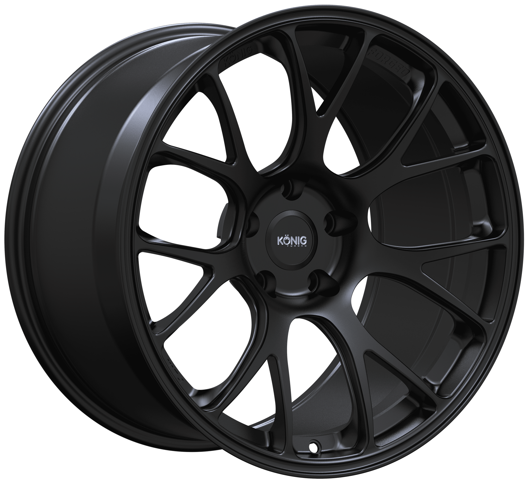 Konig Forged F1M Satin Black 18" (Set of four)