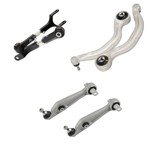 INSTALLED FRONT LOWER CONTROL ARMS AND REAR CAMBER ARM