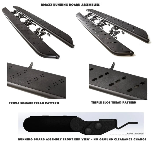 RIVIAN R1 RMAXX STEEL RUNNING BOARDS WITH INSTALL