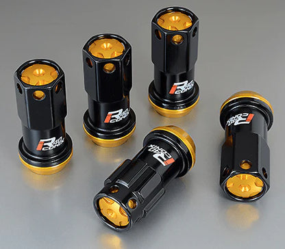 Project Kics 16+4 Locks Black R40 Iconix w/ Plastic Cap - 14x1.50