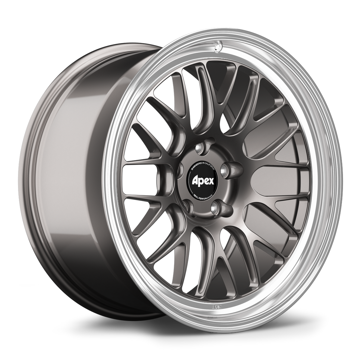 APEX ML-10RT forged wheel in Anthracite - Machined Lip — manufacturer render