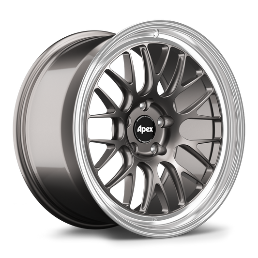 APEX ML-10RT forged wheel in Anthracite - Machined Lip — manufacturer render