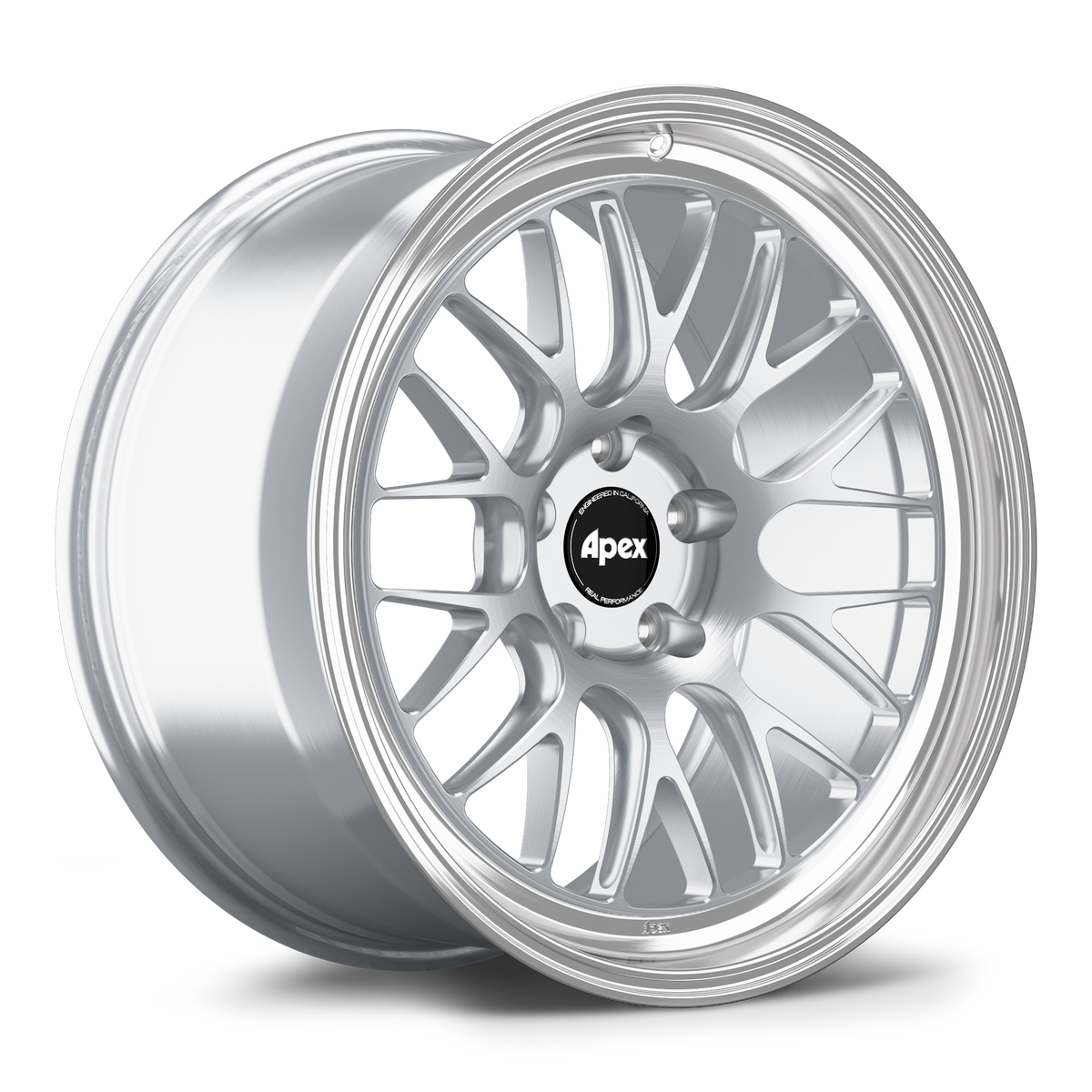 APEX ML-10RT forged wheel in Brushed Clear - Machined Lip — manufacturer render