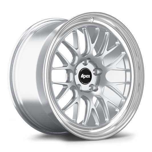 APEX ML-10RT forged wheel in Brushed Clear - Machined Lip — manufacturer render