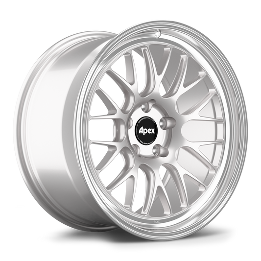 APEX ML-10RT forged wheel in Race Silver - Machined Lip — manufacturer render