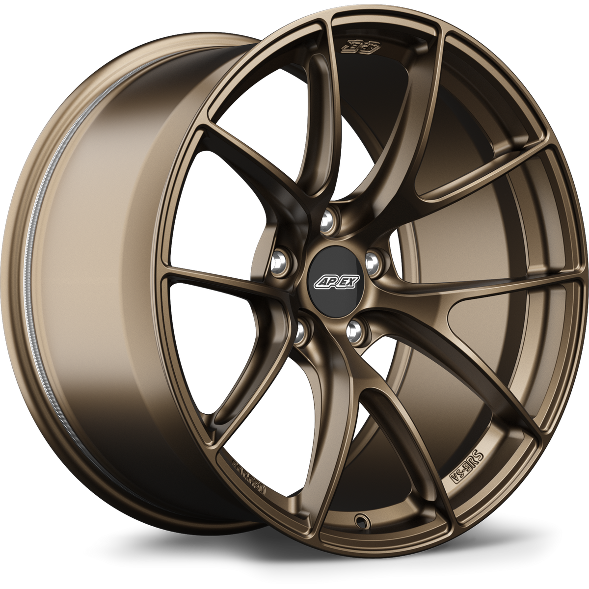 APEX VS-5RS forged wheel in Satin Bronze — manufacturer render