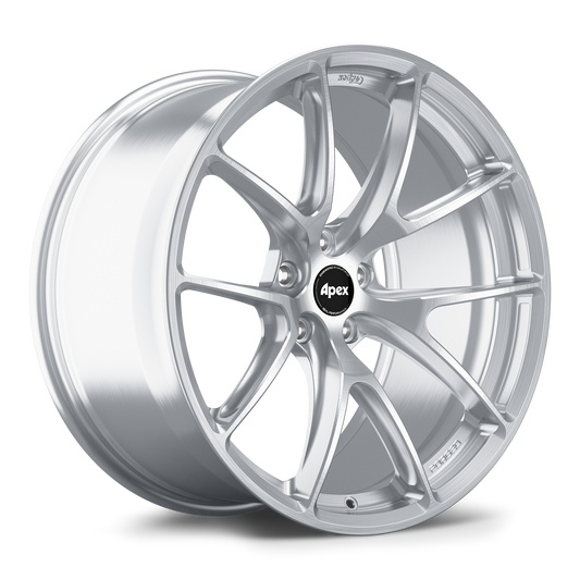 APEX VS-5RX forged wheel in Brushed Clear — manufacturer render
