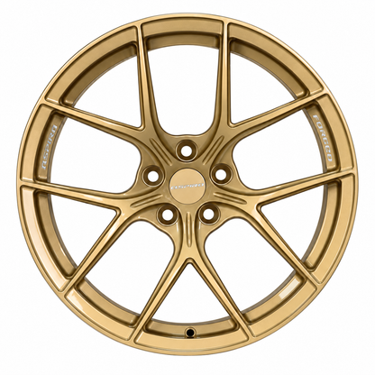 ASPIRA AV-5 19-inch Gold forged wheel angled view