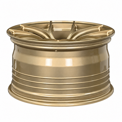 ASPIRA AV-5 19-inch Gold forged wheel barrel view