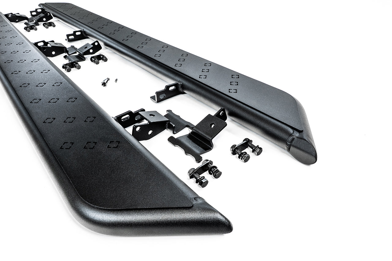 RIVIAN ALUMINUM R1 RMAXX RUNNING BOARDS WITH INSTALL: GEN 1 & 2