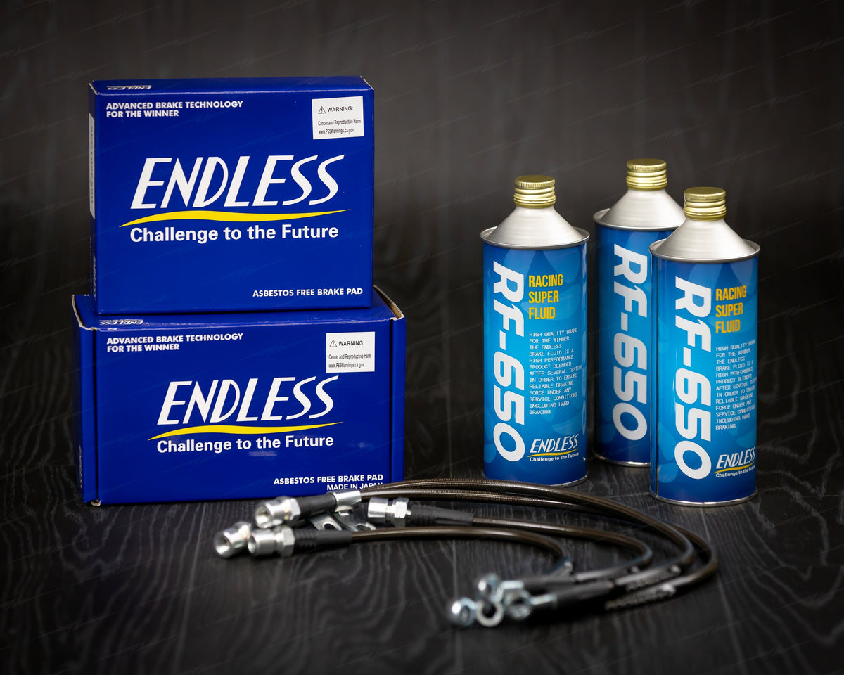 Endless EX90 Model Y Stage 2 brake upgrade package: Pads + Fluid + SS lines