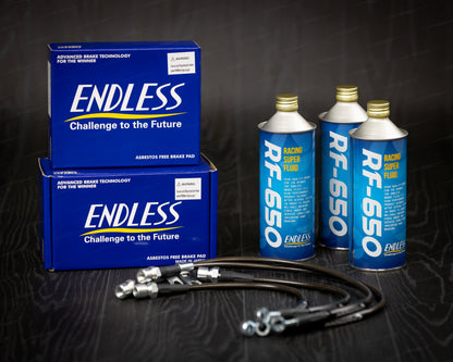 Endless EX90 Model Y Stage 2 brake upgrade package: Pads + Fluid + SS lines