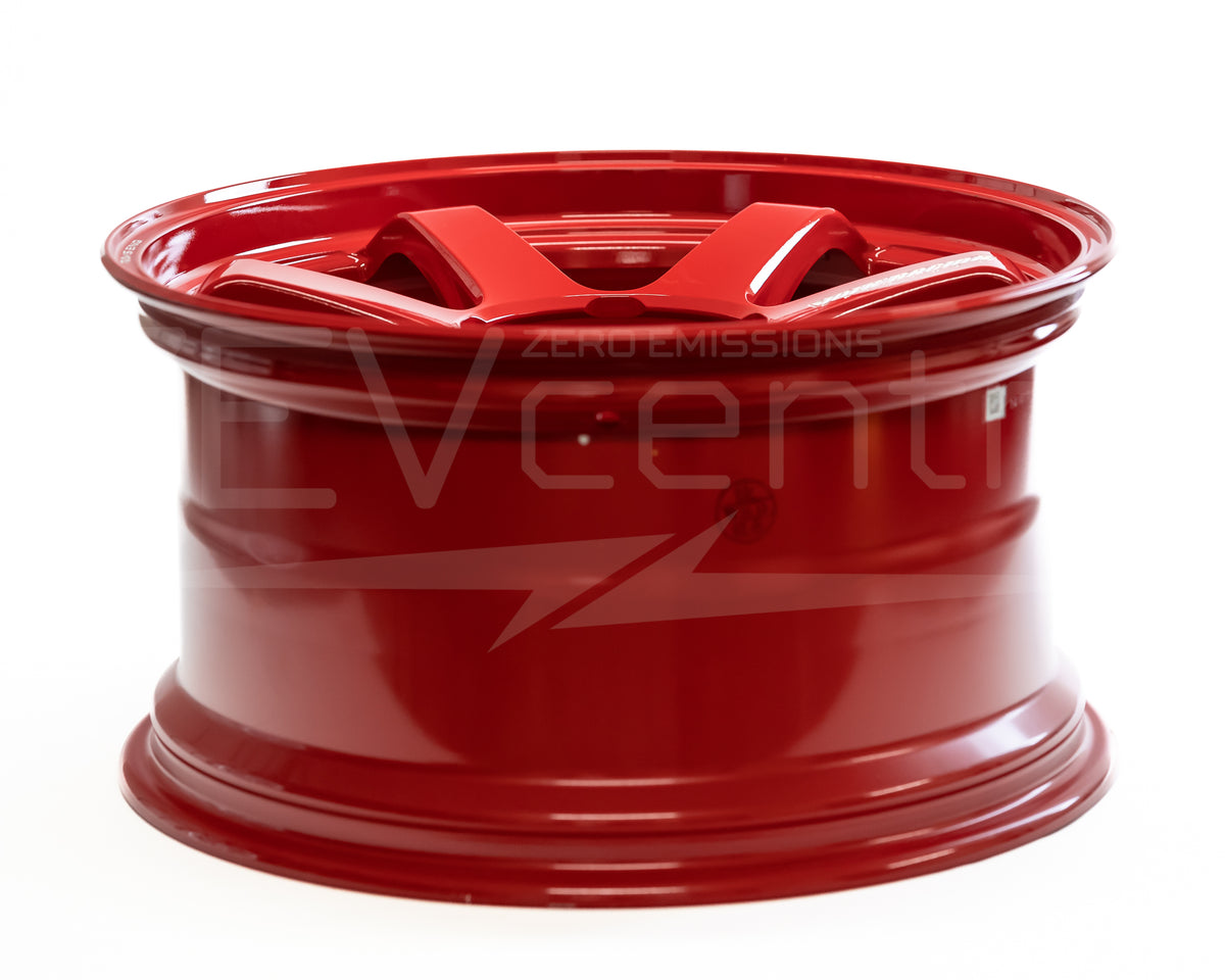 TE37 Ultra M-Spec TM3/Y 19x10 Face 4 (Set of four) Red WITH CAPS