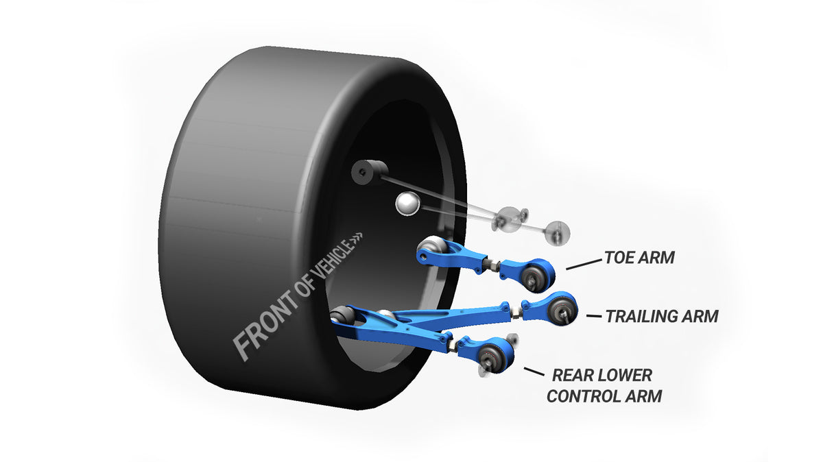 MPP Adjustable Rear Lower Control Arms For Model S Plaid (Traction + Trailing)