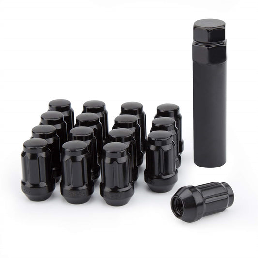 Aspira Spline Drive Black 14x1.50 Lugnuts with key (full set of 20)